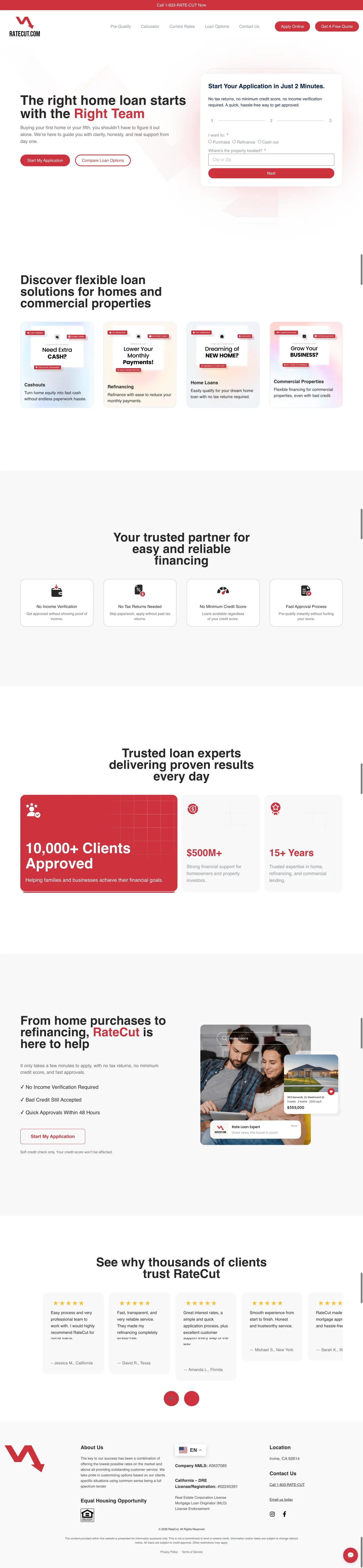 RateCut website preview
